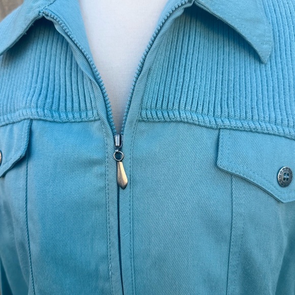 Alfred Dunner women's plus size full zip blue jacket size 18 - Picture 3 of 10